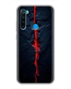 Чохол для Xiaomi Redmi Note 8T з картинкою «Червона лавова тріщина»
