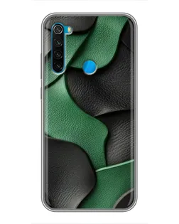 Чохол для Xiaomi Redmi Note 8T з картинкою «Зелені шкіряні хвилі»