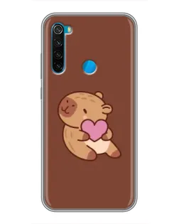 Чохол для Xiaomi Redmi Note 8T з картинкою «Капібара з серцем»