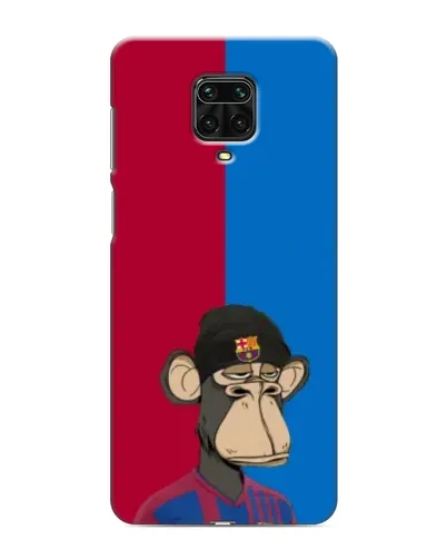 Чехол для Xiaomi Redmi Note 9 Pro Max с картинкой «Bored Ape — фанат Барсы»