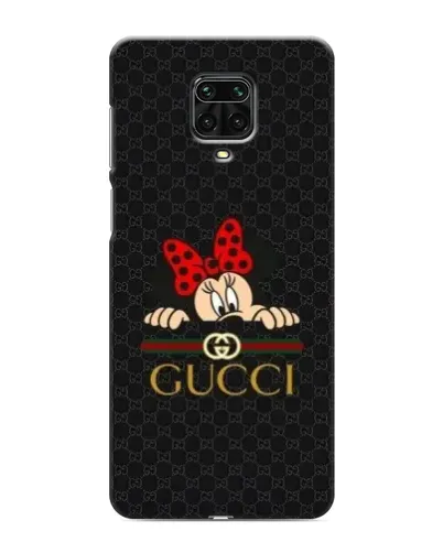 Чехол для Xiaomi Redmi Note 9 Pro Max с картинкой «Минни Маус Gucci — черный»