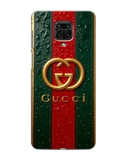 Чохол для Xiaomi Redmi Note 9 Pro Max з картинкою «Gucci — фірмова смуга та золото»