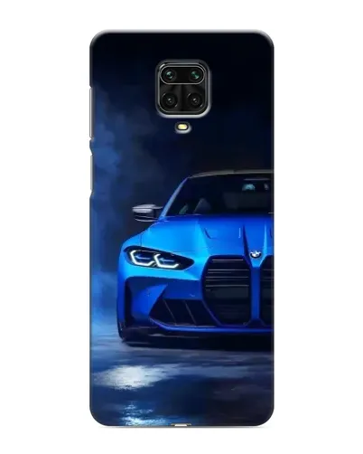 Чехол для Xiaomi Redmi Note 9 Pro Max с картинкой «Голубая BMW M4»