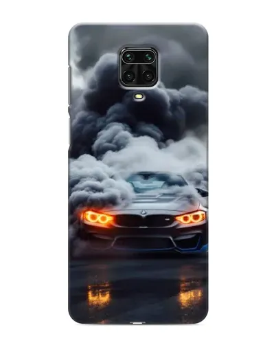 Чехол для Xiaomi Redmi Note 9 Pro Max с картинкой «BMW в дыму»
