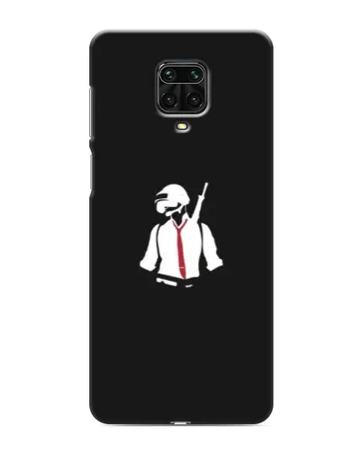 Чохол для Xiaomi Redmi Note 9 Pro Max з картинкою «PUBG — силует воїна»