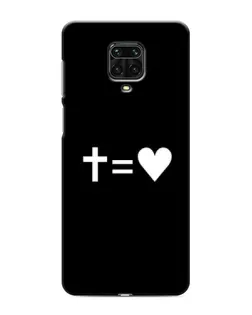 Чехол для Xiaomi Redmi Note 9 Pro Max с картинкой «Крест и Сердце»