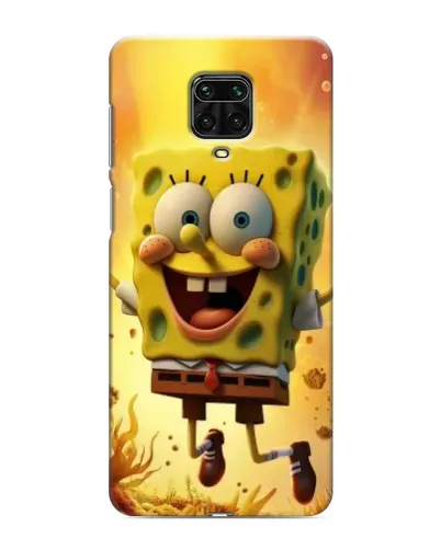 Чехол для Xiaomi Redmi Note 9 Pro Max с картинкой «Губка Боб прыгает»