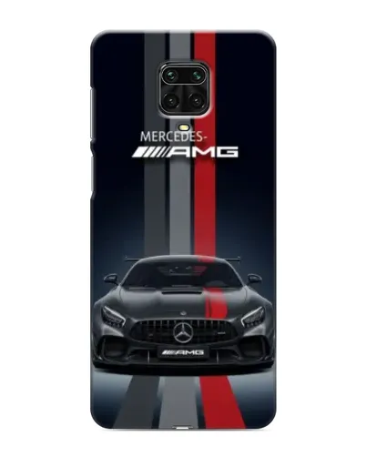 Чехол для Xiaomi Redmi Note 9 Pro Max с картинкой «Mercedes — белый карбон»