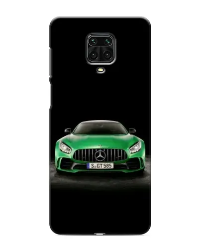 Чехол для Xiaomi Redmi Note 9 Pro Max с картинкой «Mercedes — неоновый лого»