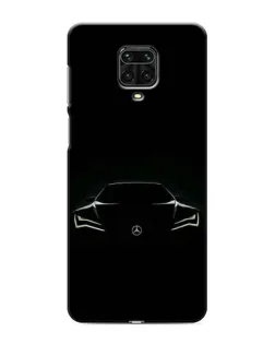 Чохол для Xiaomi Redmi Note 9 Pro Max з картинкою «Mercedes — силует авто»