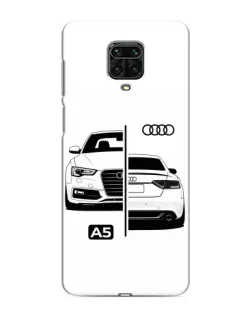 Чехол для Xiaomi Redmi Note 9 Pro Max с картинкой «Audi — контрастный дизайн»