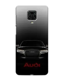 Чехол для Xiaomi Redmi Note 9 Pro Max с картинкой «Audi — градиентный контур»