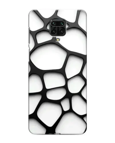 Чехол для Xiaomi Redmi Note 9 Pro Max с картинкой «Белая объемная сетка»