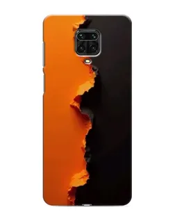 Чехол для Xiaomi Redmi Note 9 Pro Max с картинкой «Оранжевый разлом»