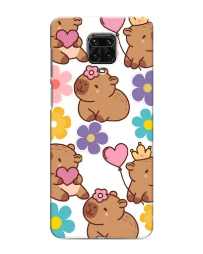 Чехол для Xiaomi Redmi Note 9 Pro Max с картинкой «Цветочный паттерн капибар» Чехол для Xiaomi Redmi Note 9 Pro Max с картинкой «Цветочный паттерн капибар»