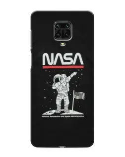 Чохол для Xiaomi Redmi Note 9 Pro з картинкою «NASA — крокуємо по Місяцю»