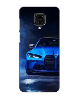 Чехол для Xiaomi Redmi Note 9 Pro с картинкой «Голубая BMW M4»