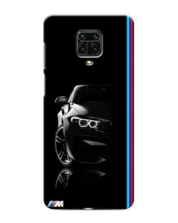Чехол для Xiaomi Redmi Note 9 Pro с картинкой «Силуэт BMW в темноте»