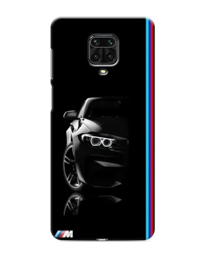 Чехол для Xiaomi Redmi Note 9 Pro с картинкой «Силуэт BMW в темноте»