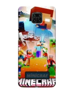Чохол для Xiaomi Redmi Note 9 Pro з картинкою «Minecraft герої гри»