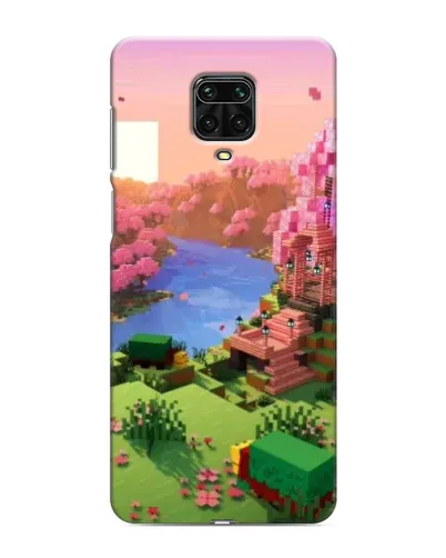 Чохол для Xiaomi Redmi Note 9 Pro з картинкою «Рожеве дерево Minecraft»