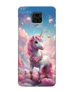 Чохол для Xiaomi Redmi Note 9 Pro з картинкою «Єдиноріг серед хмар»