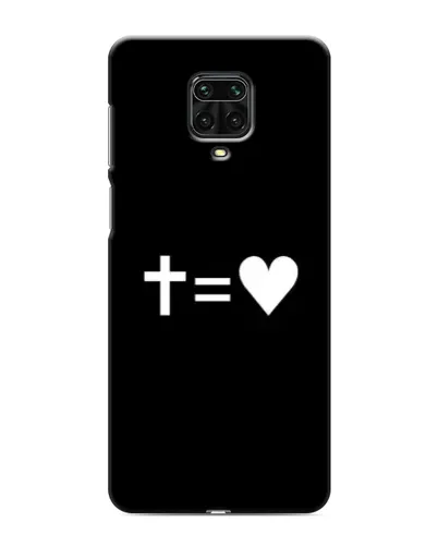 Чехол для Xiaomi Redmi Note 9 Pro с картинкой «Крест и Сердце»