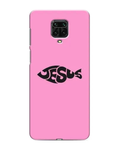 Чехол для Xiaomi Redmi Note 9 Pro с картинкой «Розовый символ  Jesus»