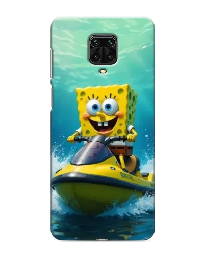 Чехол для Xiaomi Redmi Note 9 Pro с картинкой «Спанч Боб на гидроцикле» Чехол для Xiaomi Redmi Note 9 Pro с картинкой «Спанч Боб на гидроцикле»