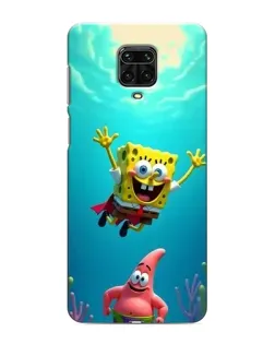 Чохол для Xiaomi Redmi Note 9 Pro з картинкою «Спанч Боб під водою»