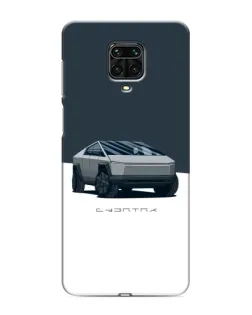 Чехол для Xiaomi Redmi Note 9 Pro с картинкой «Серебристый Cybertruck Tesla»