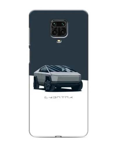 Чехол для Xiaomi Redmi Note 9 Pro с картинкой «Серебристый Cybertruck Tesla»