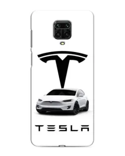 Чехол для Xiaomi Redmi Note 9 Pro с картинкой «Tesla White Style»