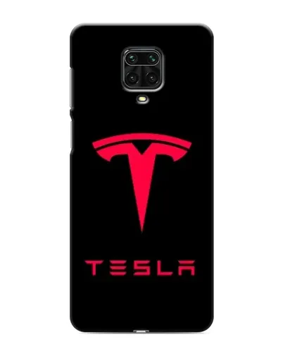 Чехол для Xiaomi Redmi Note 9 Pro с картинкой «Tesla Red Logo»