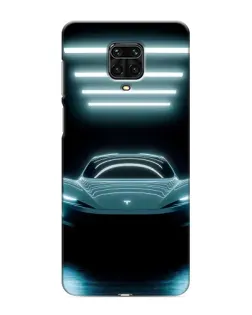 Чехол для Xiaomi Redmi Note 9 Pro с картинкой «Tesla в неоне»