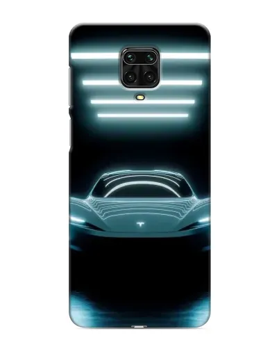 Чехол для Xiaomi Redmi Note 9 Pro с картинкой «Tesla в неоне»