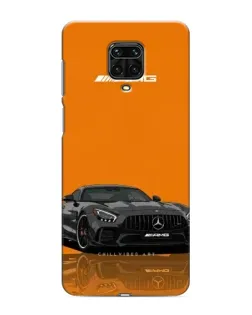 Чехол для Xiaomi Redmi Note 9 Pro с картинкой «Оранжевый Mercedes AMG»