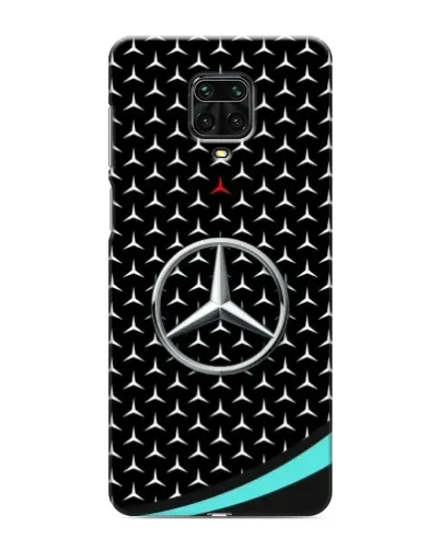 Чехол для Xiaomi Redmi Note 9 Pro с картинкой «Mercedes — бирюзовый акцент»