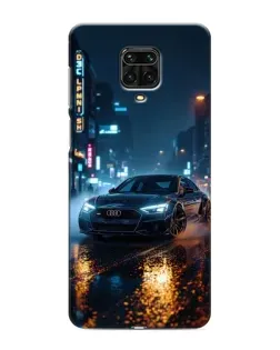 Чохол для Xiaomi Redmi Note 9 Pro з картинкою «Нічне місто та Audi»