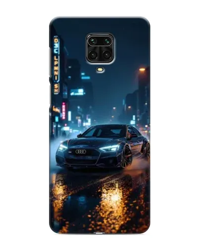 Чохол для Xiaomi Redmi Note 9 Pro з картинкою «Нічне місто та Audi»
