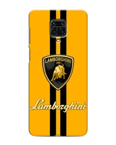 Чехол для Xiaomi Redmi Note 9 Pro с картинкой «Lamborghini Stripe желтый»