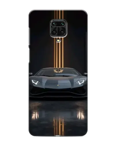 Чехол для Xiaomi Redmi Note 9 Pro с картинкой «Lamborghini золотые линии»