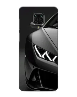 Чехол для Xiaomi Redmi Note 9 Pro с картинкой «Lamborghini фары детализация»