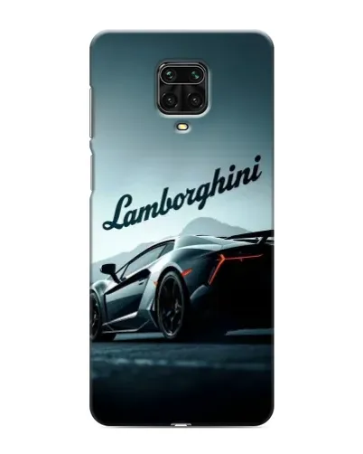 Чехол для Xiaomi Redmi Note 9 Pro с картинкой «Классическая надпись Lamborghini»