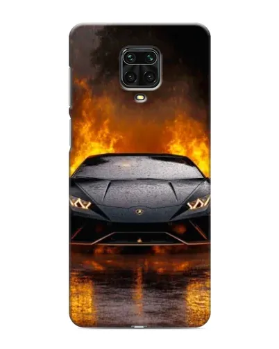 Чехол для Xiaomi Redmi Note 9 Pro с картинкой «Lamborghini в огне»
