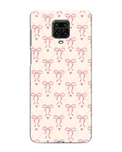 Чохол для Xiaomi Redmi Note 9 Pro з картинкою «Рожеві бантики Coquette»