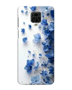 Чехол для Xiaomi Redmi Note 9 Pro с картинкой «Голубой цветочный каскад»