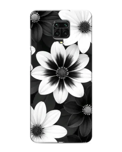 Чехол для Xiaomi Redmi Note 9 Pro с картинкой «Монохромные астры»