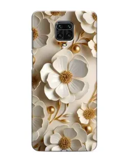 Чехол для Xiaomi Redmi Note 9 Pro с картинкой «Белие бумажние  цвети»