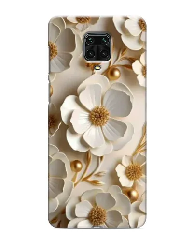 Чехол для Xiaomi Redmi Note 9 Pro с картинкой «Белие бумажние  цвети»
